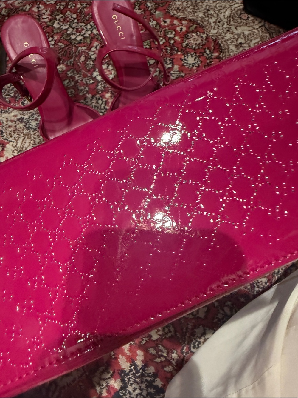 Gucci Fuchsia Patent Leather Clutch - Picture 7 of 8